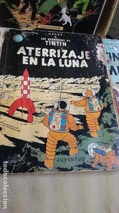 C&oacute;mics: LOTE DE 5 C&Oacute;MICS DE TINTIN,MAL ESTADO - Foto 2
