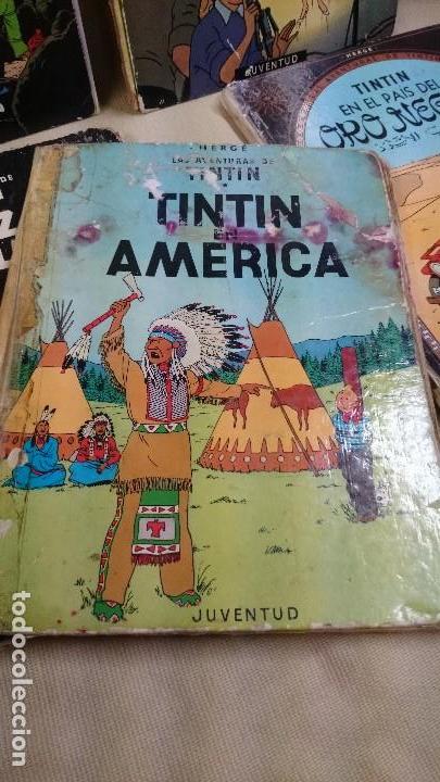 C&oacute;mics: LOTE DE 5 C&Oacute;MICS DE TINTIN,MAL ESTADO - Foto 3