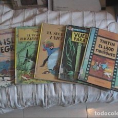 Cómics: LOTE DE 5 AVENTURAS DE TINTIN.EDICIONES DE 1983,1985 Y 1986.. Lote 105801431