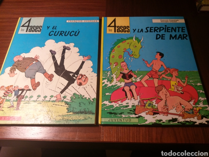 LOTE LOS 4 ASES: Y EL CURUCÚ (OIKOS-TAU, 1ª EDICIÓN), Y LA SERPIENTE DE MAR(JUVENTUD, 1ª EDICIÓN) (Tebeos y Comics - Juventud - Otros)