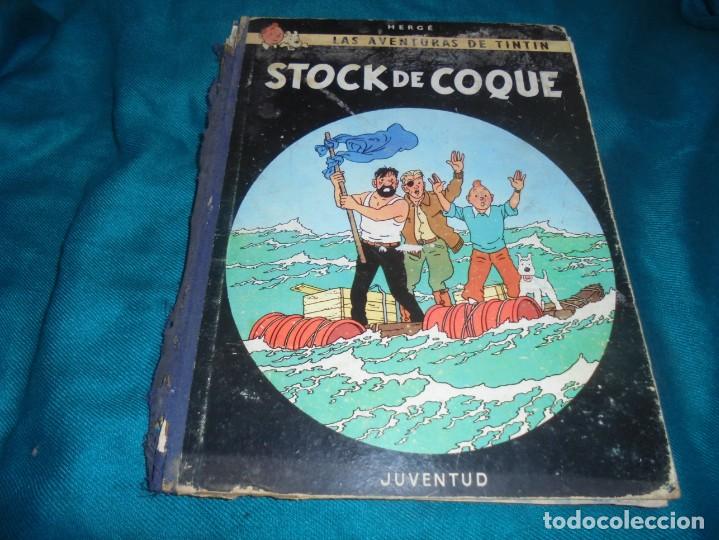 Cómics: LAS AVENTURAS DE TINTIN . STOCK DE COQUE. EDT. JUVENTUD, 1ª EDC. 1962. LOMO AZUL - Foto 1 - 227125222