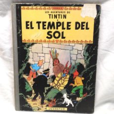 Cómics: TINTIN EL TEMPLE DEL SOL 1ERA EDICIÓN LOMO DE TELA, EN CATALAN. Lote 235623115