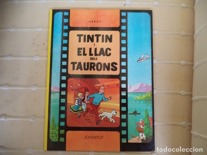 C&oacute;mics: Comic Les Aventures de Tintin.El LLac dels Taurons.Texto en catal&aacute;n. - Foto 1