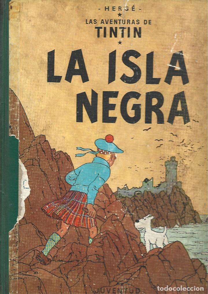 TINTIN: LA ISLA NEGRA, 1961, PRIMERA EDICIÓN, USADO. COLECCIÓN A.T. (Tebeos y Comics - Juventud - Tintín)