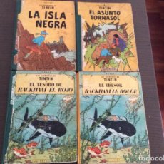 Cómics: TINTÍN LA ISLA NEGRA+EL ASUNTO TORNASOL+EL TESORO DE RACKHAM EL ROJO+LE TRESOR LE RACKHAM 1947. Lote 297810548