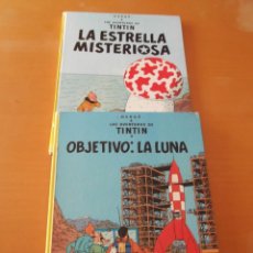 Cómics: LA ESTRELLA MISTERIOSA Y OBJETIVO LA LUNA.DOS LIBROS DE TINTIN,EDICIONES JUVENTUD