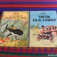 Cómics: TINTIN EN EL CONGO 1ª PRIMERA EDICIÓN JUVENTUD 1968. REGALO TESORO DE RACKHAM EL ROJO 3ª ED 1965.