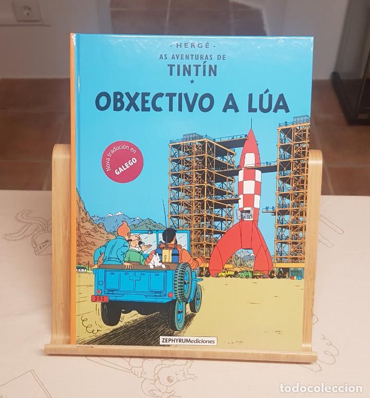 C&oacute;mics: Libro de Tint&iacute;n en GALLEGO - OBXECTIVO A L&Uacute;A - Foto 1