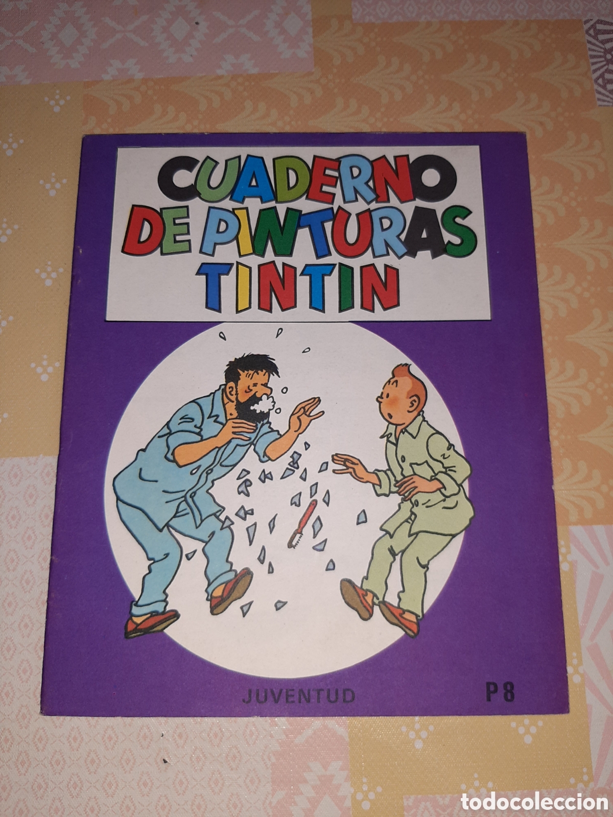 C&oacute;mics: Cuaderno de pinturas Tint&iacute;n P 8, primera edici&oacute;n - Foto 1