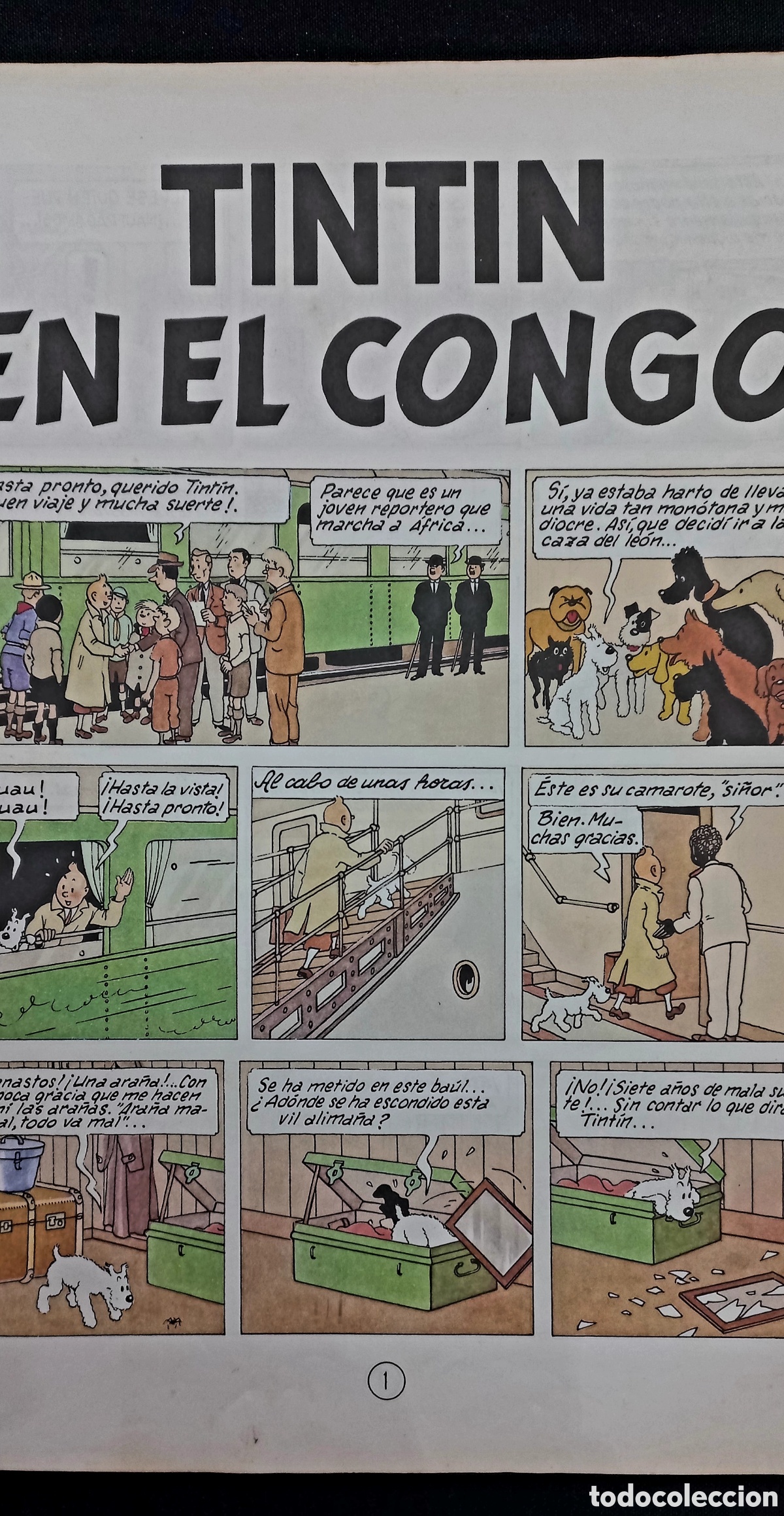 C&oacute;mics: TINTIN EN EL CONGO. S&Eacute;PTIMA EDICI&Oacute;N, 1983. - Foto 3