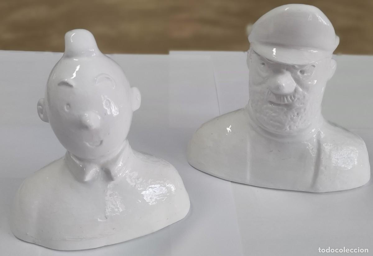 C&oacute;mics: Figuras de escayola de Tintin y Haddock - Foto 1