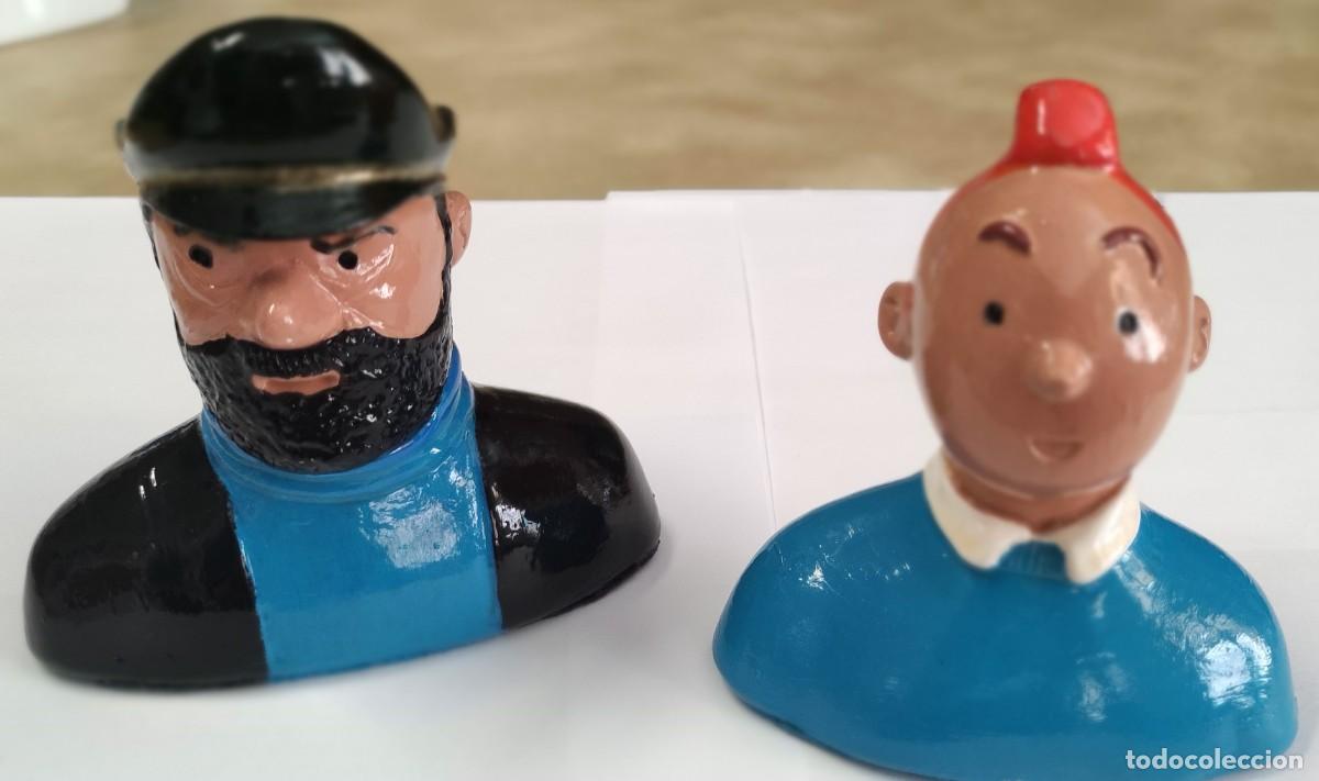 C&oacute;mics: Figuras de escayola de Tintin y Haddock - Foto 1