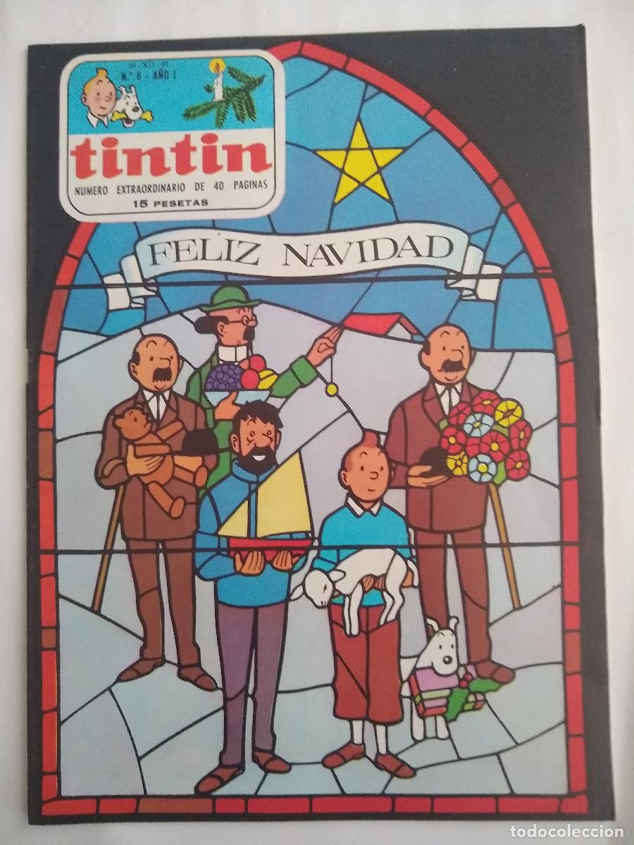 C&oacute;mics: Tintin n&uacute;mero extraordinario Navidad 40 pags. recortable n&ordm; 6 a&ntilde;o 1967 sin uso