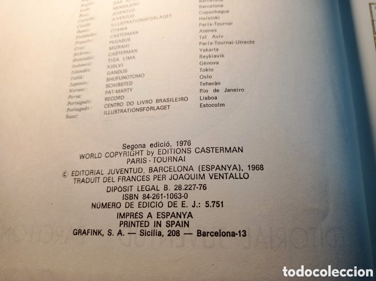C&oacute;mics: Objectiu la Lluna.TINTIN en catal&aacute;n 2 Edici&oacute;n 1976 - Foto 7