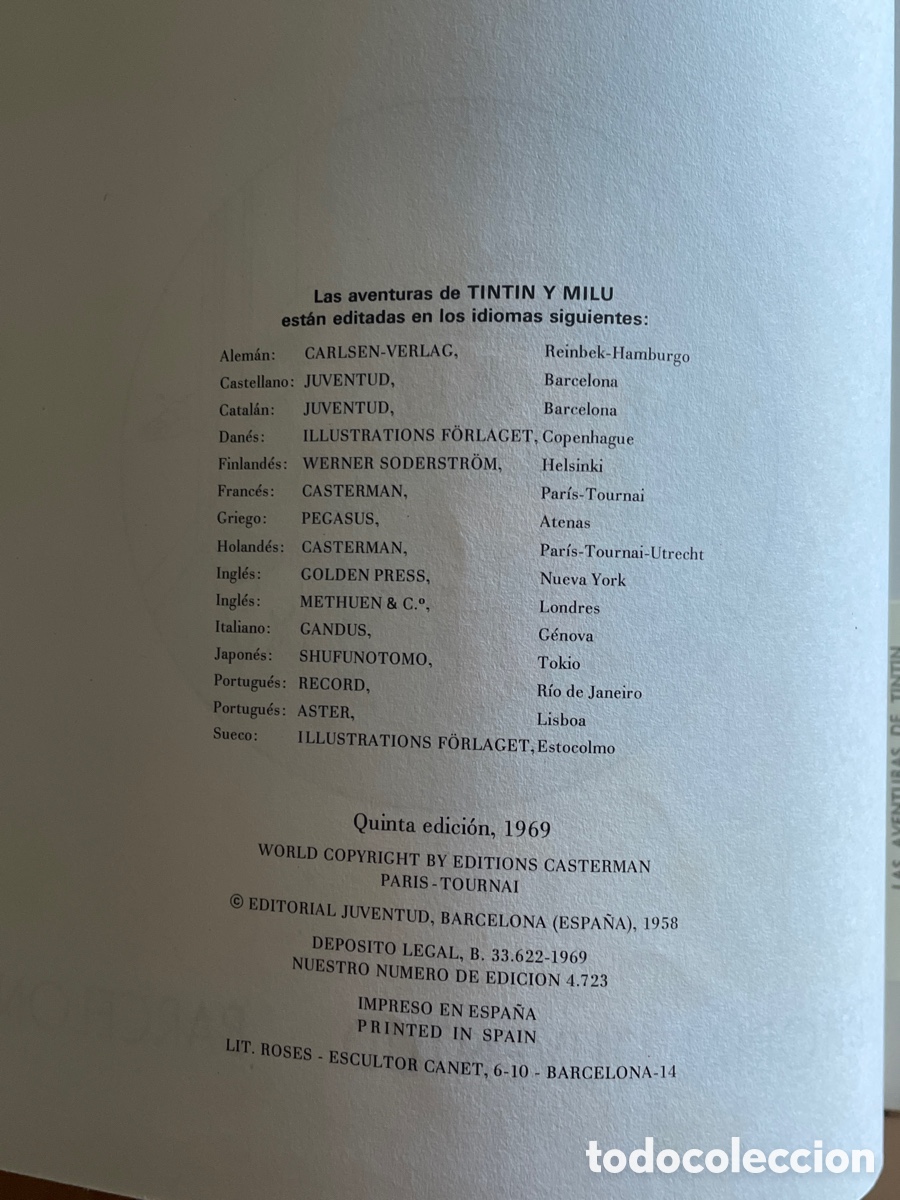 C&oacute;mics: TINTIN OBJETIVO LA LUNA 5a edici&oacute;n 1969 - Foto 7