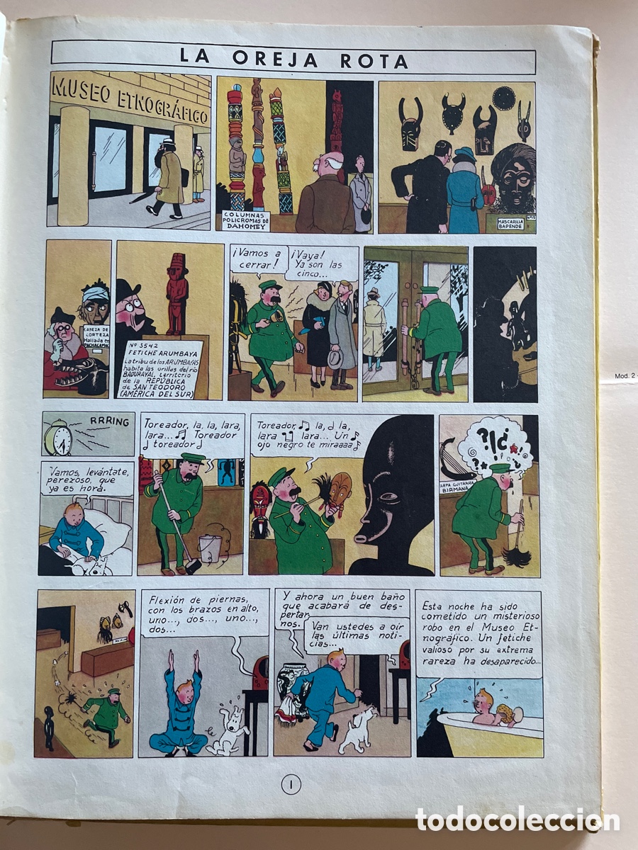 C&oacute;mics: TINTIN LA OREJA ROTA 3a edici&oacute;n 1969 - Foto 8