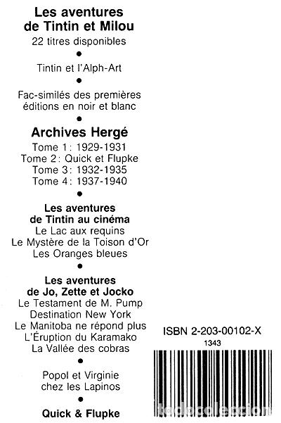 C&oacute;mics: TINTIN: Loreille cass&eacute;e (edici&oacute;n C8)- Herg&eacute; -------------- EN FRANC&Eacute;S ------------- - Foto 2