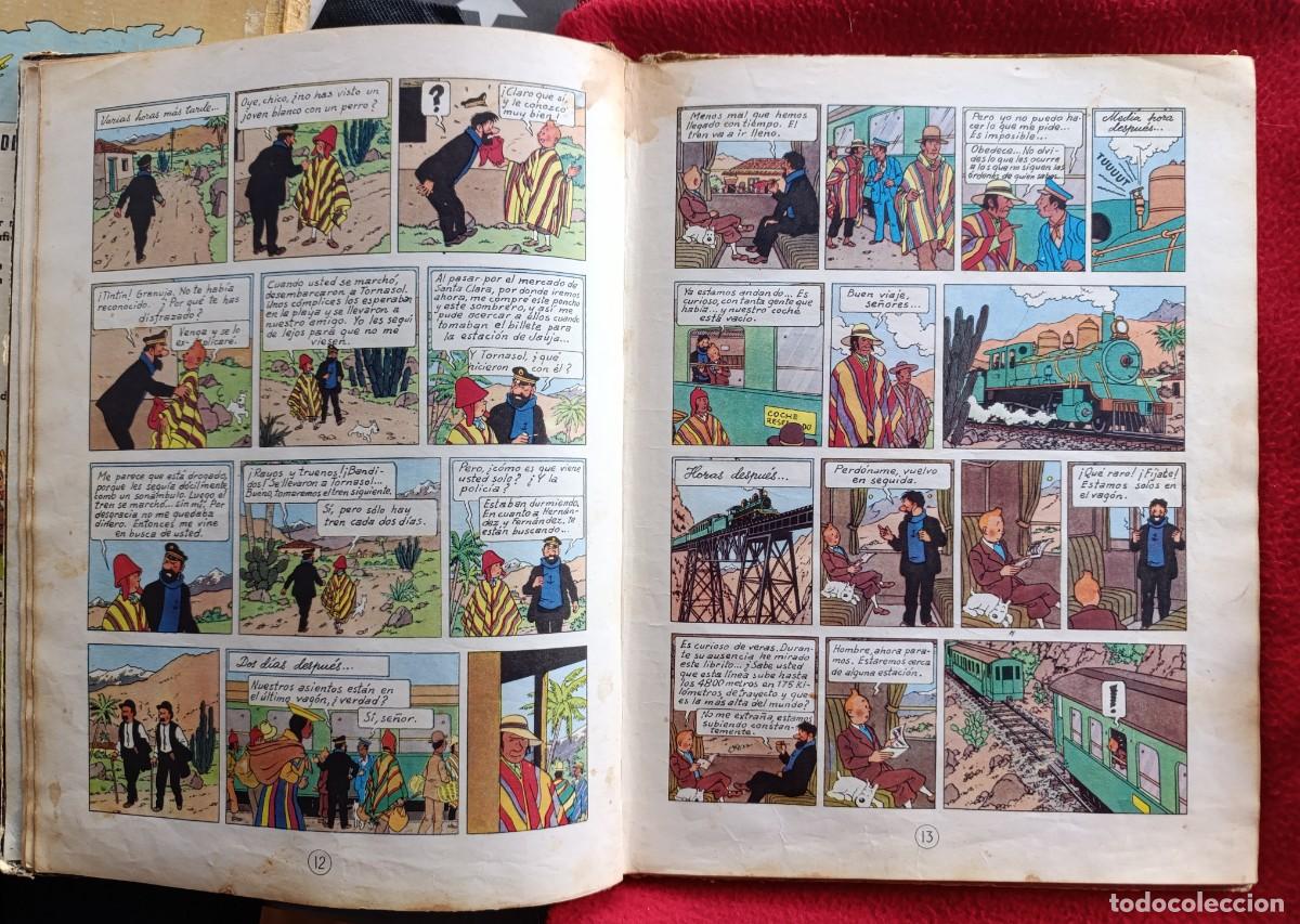 C&oacute;mics: TINTIN EL TEMPLO DEL SOL 2&ordf; EDICION 1961 RARO!!! - Foto 5