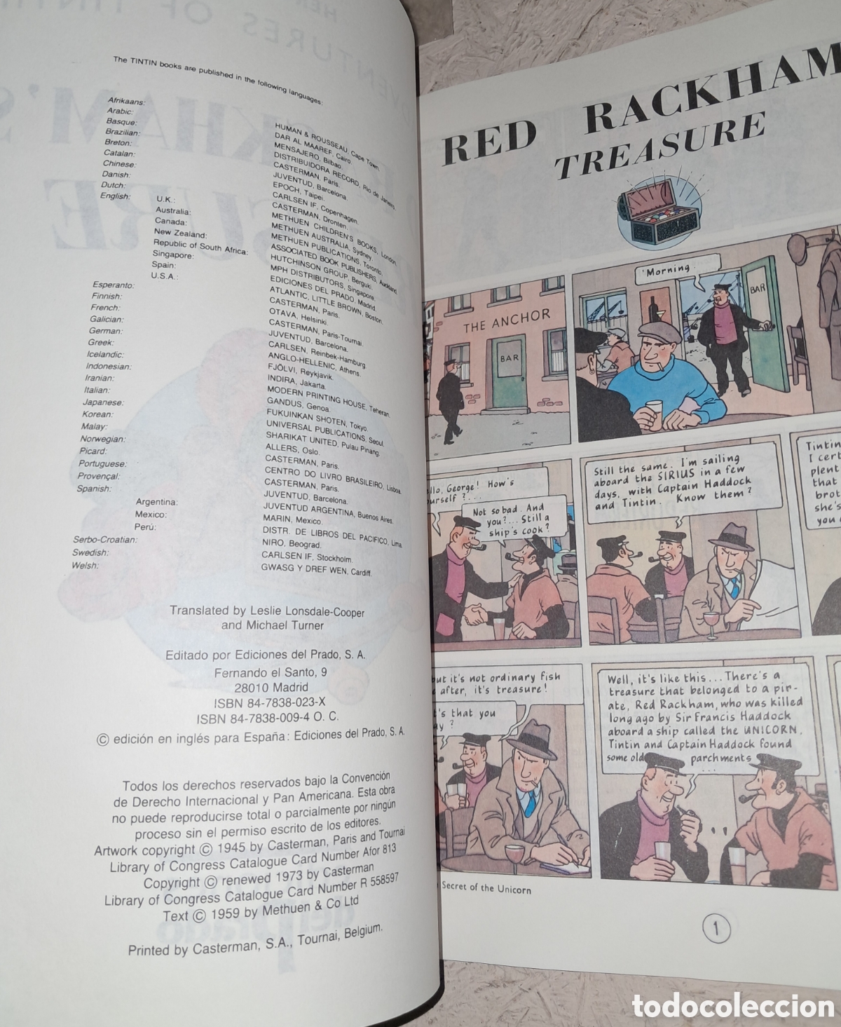 C&oacute;mics: edici&oacute;n en ingl&eacute;s del c&oacute;mic&nbsp;&rdquo;El tesoro de Rackham el Rojo&rdquo;&nbsp;(Red Rackhams Treasure) - Foto 2