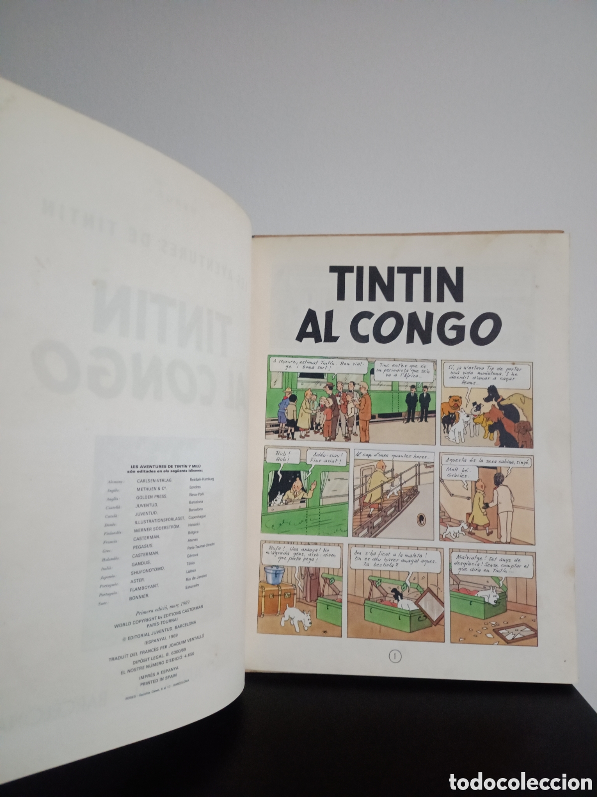 C&oacute;mics: TINTIN AL CONGO HERG&Eacute; 1A EDICI&Oacute; CATALA - Foto 10