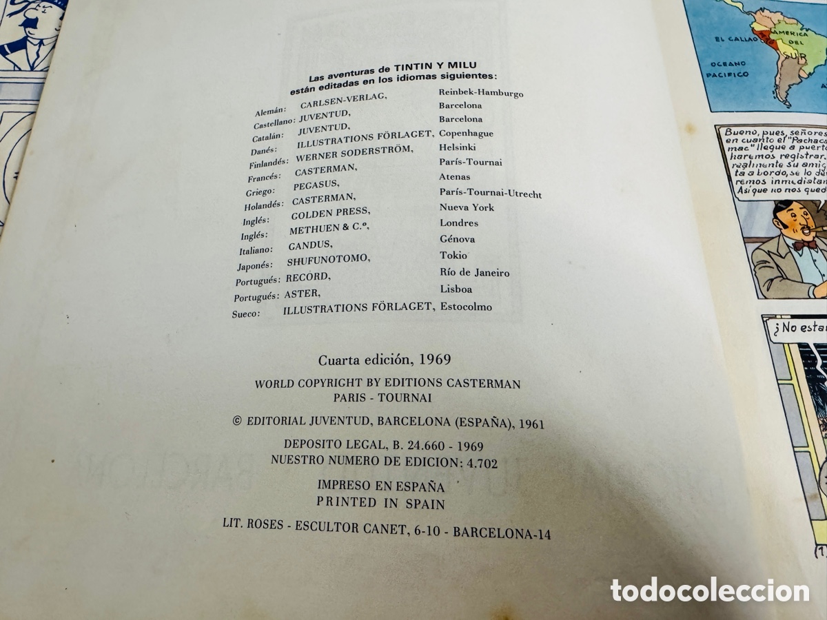 C&oacute;mics: TINTIN EL TEMPLO DEL SOL CUARTA EDICION 1969 (ED. JUVENTUD) - Foto 6