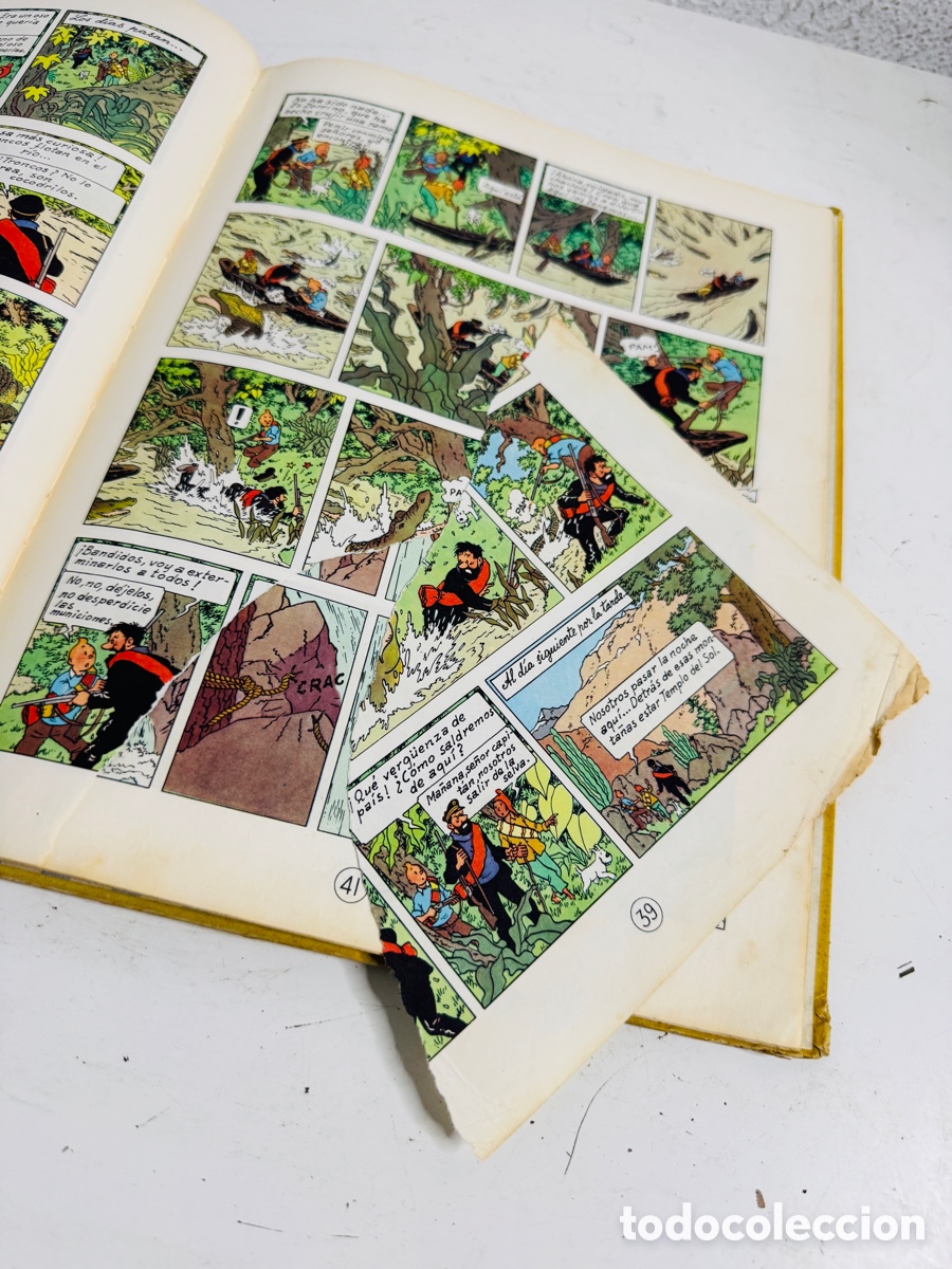 C&oacute;mics: TINTIN EL TEMPLO DEL SOL CUARTA EDICION 1969 (ED. JUVENTUD) - Foto 8