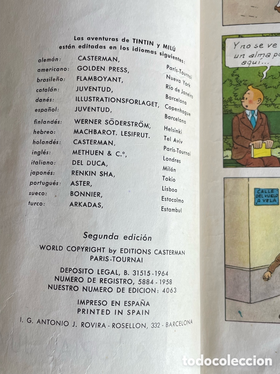 C&oacute;mics: TINTIN EL CETRO DE OTTOKAR 2a Edici&oacute;n 1964 - Foto 7