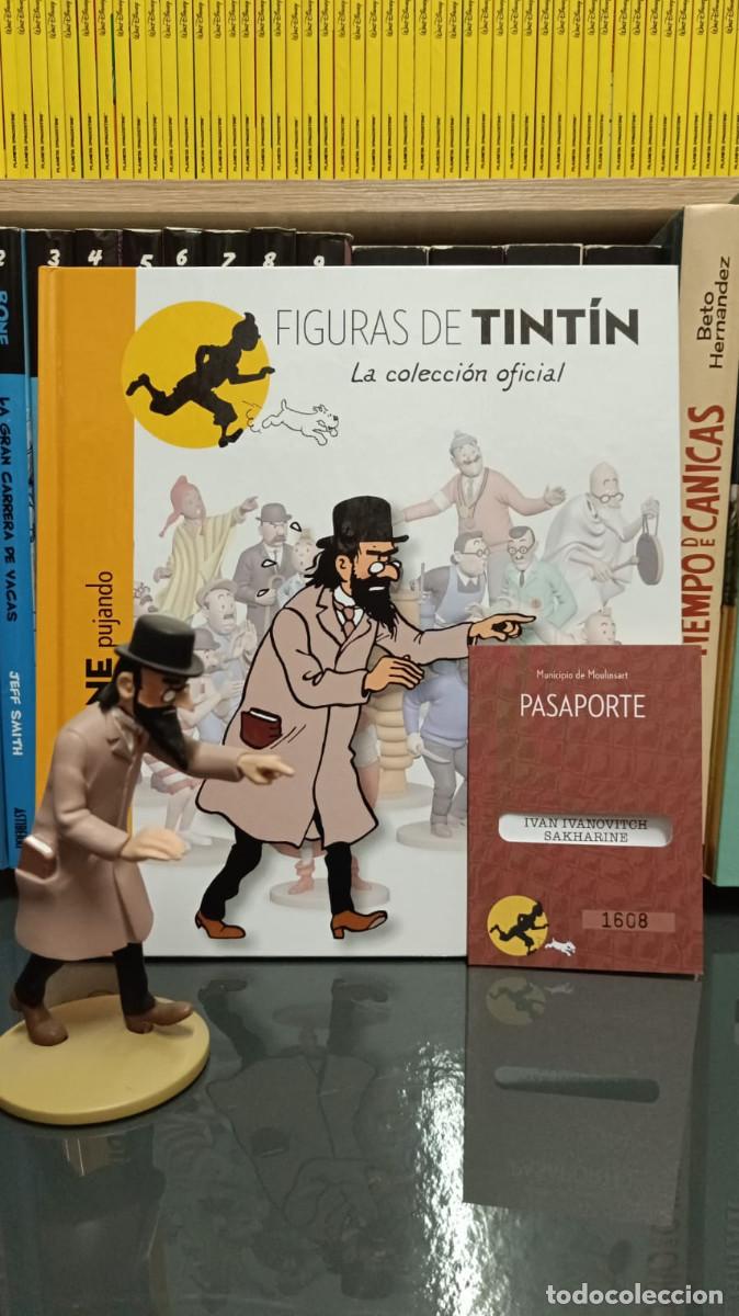 C&oacute;mics: Figura Tint&iacute;n Sakharine pujando El secreto del Unicornio + Libro + pasaporte
