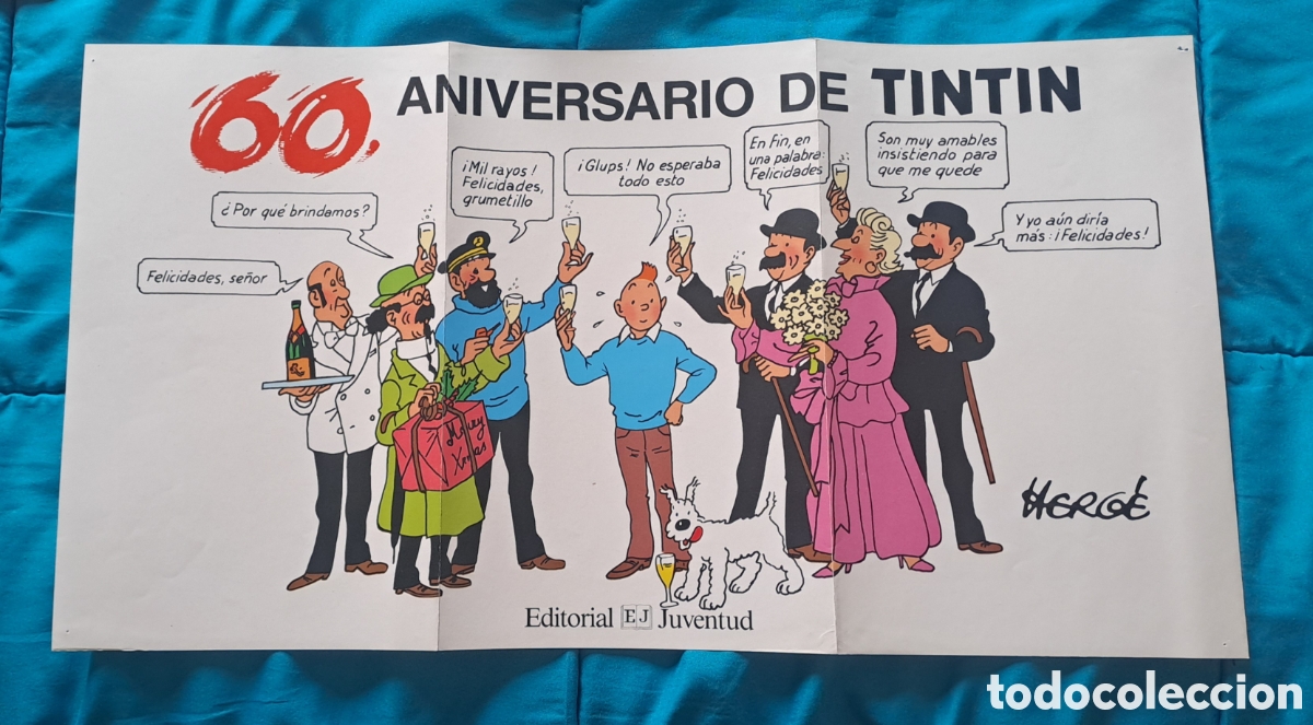 C&oacute;mics: Poster Tintin 60 Aniversario