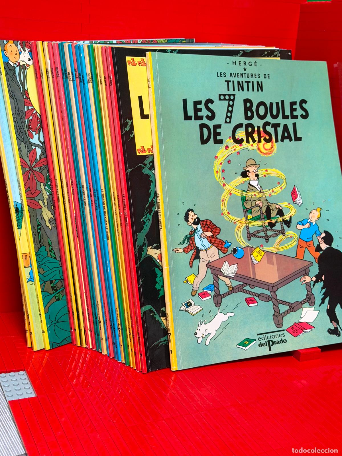 C&oacute;mics: LAS AVENTURAS DE TINTIN - COLECCION 22 TOMOS &ndash; ED. DEL PRADO &ndash; HERGE &ndash; EDICION FRANCES