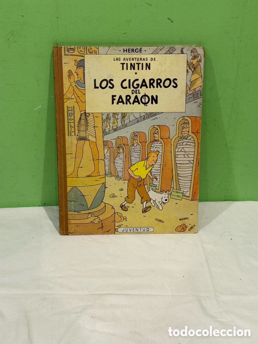 C&oacute;mics: Tint&iacute;n Los Cigarros del Fara&oacute;n Herg&eacute; SEGUNDA EDICI&Oacute;N 1965 Juventud c&oacute;mic antiguo
