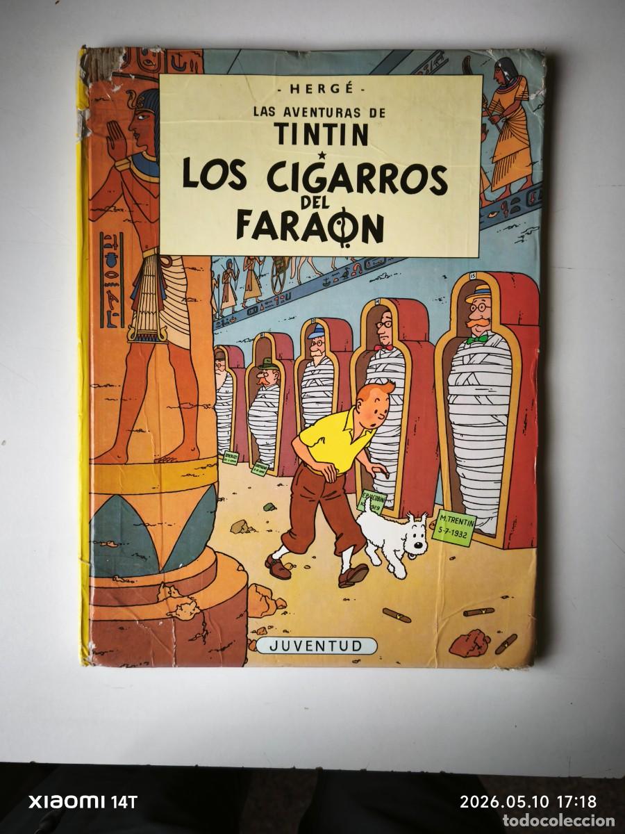 C&oacute;mics: LAS AVENTURAS DE TINTIN-LOS CIGARROS DEL FARAON( 1986JUVENTUD) LIBRO ILUSTRADO COMIC