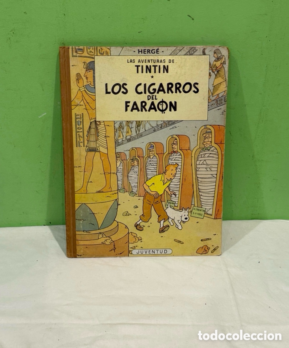 C&oacute;mics: Tint&iacute;n Los Cigarros del Fara&oacute;n Herg&eacute; SEGUNDA EDICI&Oacute;N 1965 Juventud c&oacute;mic antiguo