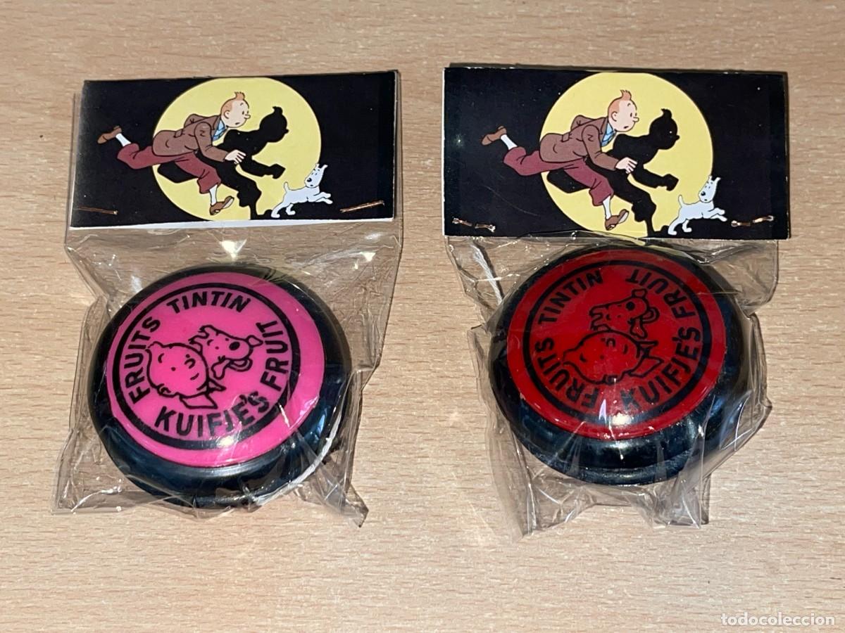 C&oacute;mics: Lote 2 Yoyos yo-yos Fruits TINTIN tin tin Herg&eacute; tin-tin en bl&iacute;ster Ideales para Regalo mil&uacute; tornasol