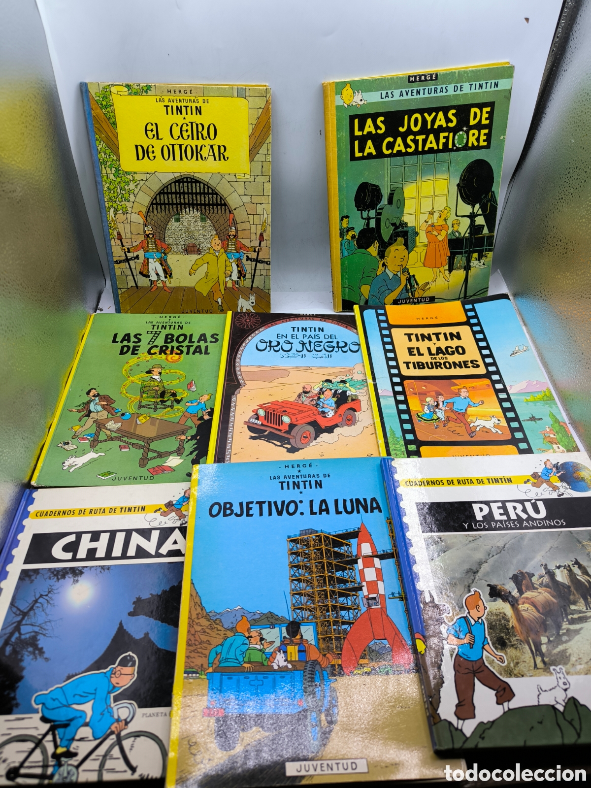 C&oacute;mics: 9 Comics de Tintin ,2 lomo de tela