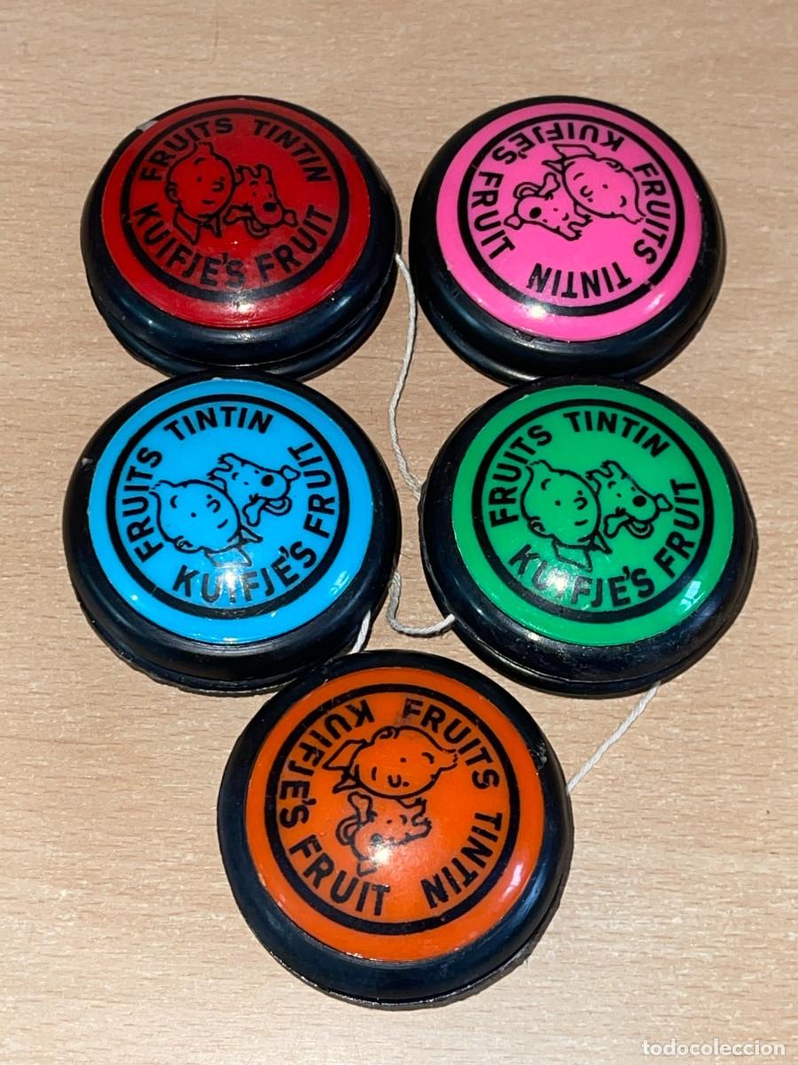 C&oacute;mics: Lote 5 Yoyos yo-yos Fruits TINTIN tin tin Herg&eacute; Milu tin-tin Hadock Tornasol Hernandez Fernandez