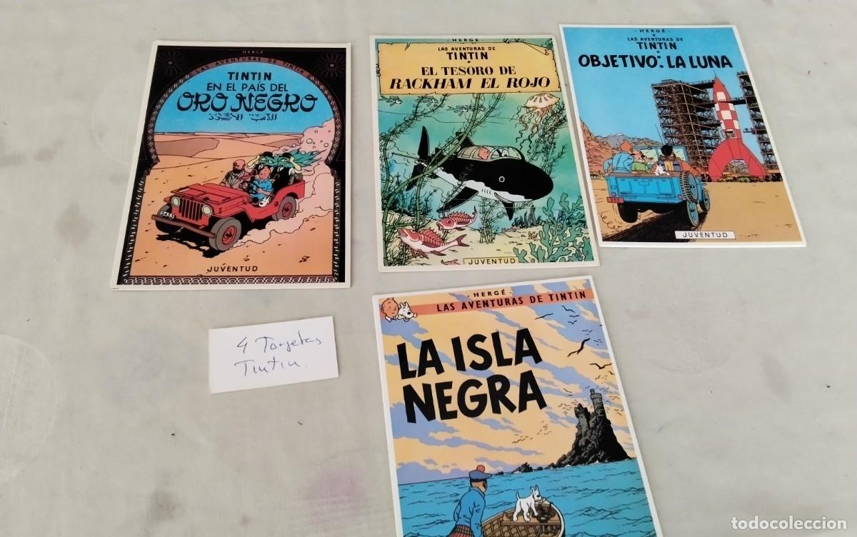 C&oacute;mics: CUATRO TARJETAS DE TINTIN EDITORIAL JUVENTUD - Foto 2
