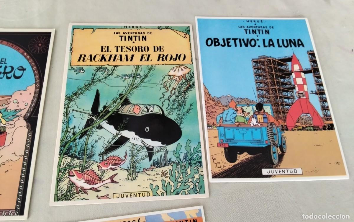 C&oacute;mics: CUATRO TARJETAS DE TINTIN EDITORIAL JUVENTUD - Foto 4