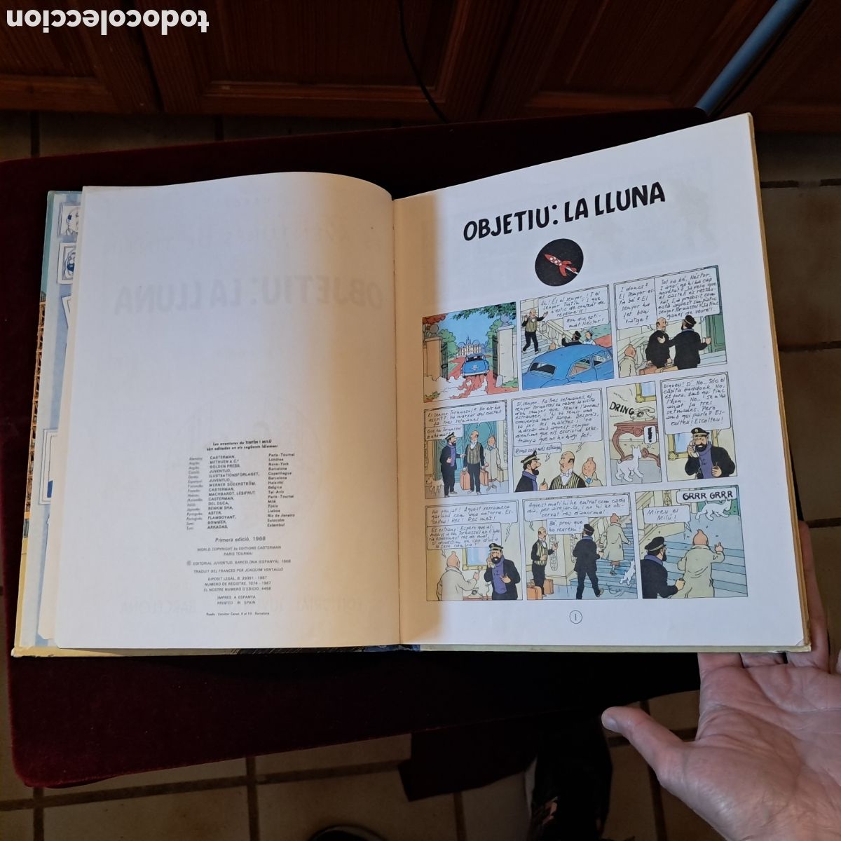 C&oacute;mics: OBJECTIU LA LLUNA. 1&ordf; ed. Herg&eacute;. Ed. Juventud 1968 - Foto 12
