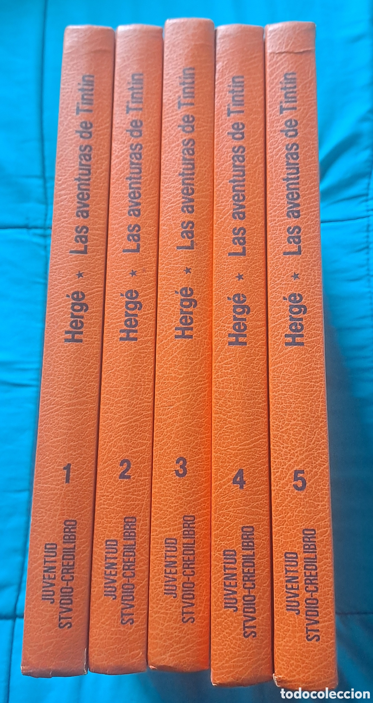 C&oacute;mics: LAS AVENTURAS DE TINTIN/JUVENTUD-STUDIO CREDILIBRO COLECCION DE 5 TOMOS DE HERGE