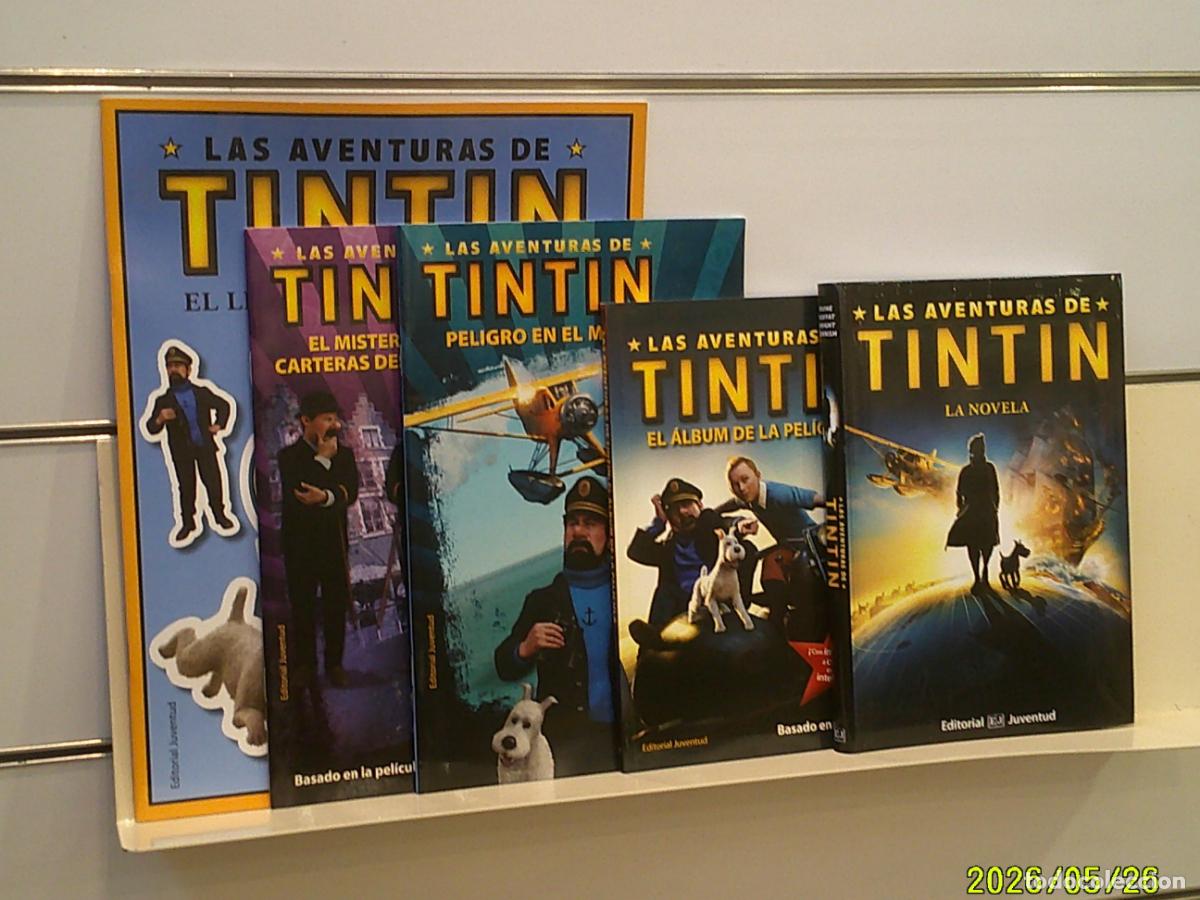 C&oacute;mics: LAS AVENTURAS DE TINTIN - LOTE DE 5 PRODUCTOS - EDIT. JUVENTUD OFERTA