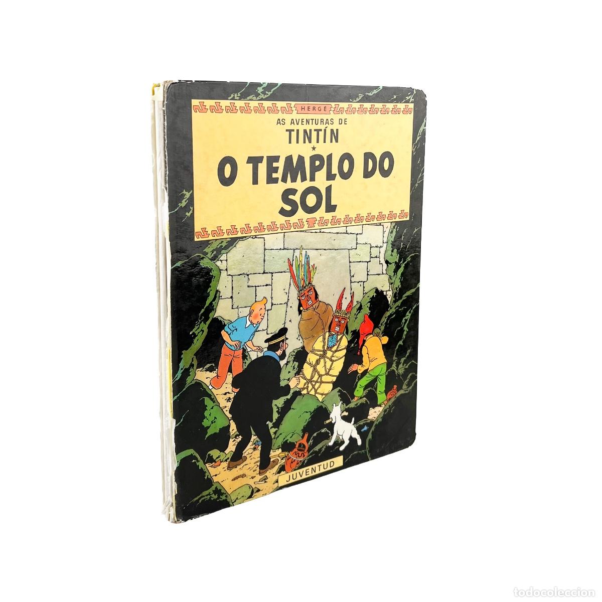 C&oacute;mics: As Aventuras de Tint&iacute;n, O Templo do Sol, Herg&eacute;.