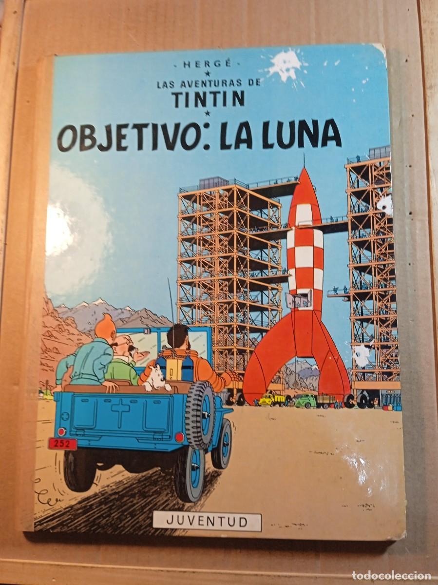 C&oacute;mics: COMIC DE TINTIN EN ONJETIVO LA LUNA DEL A&Ntilde;O 1983 TAPA DURA