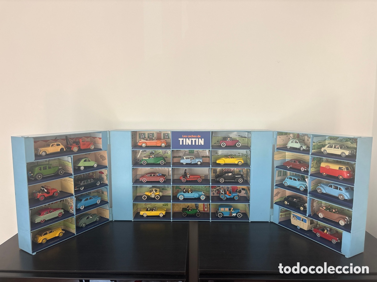 C&oacute;mics: Colecci&oacute;n completa coches tint&iacute;n Herge + expositor