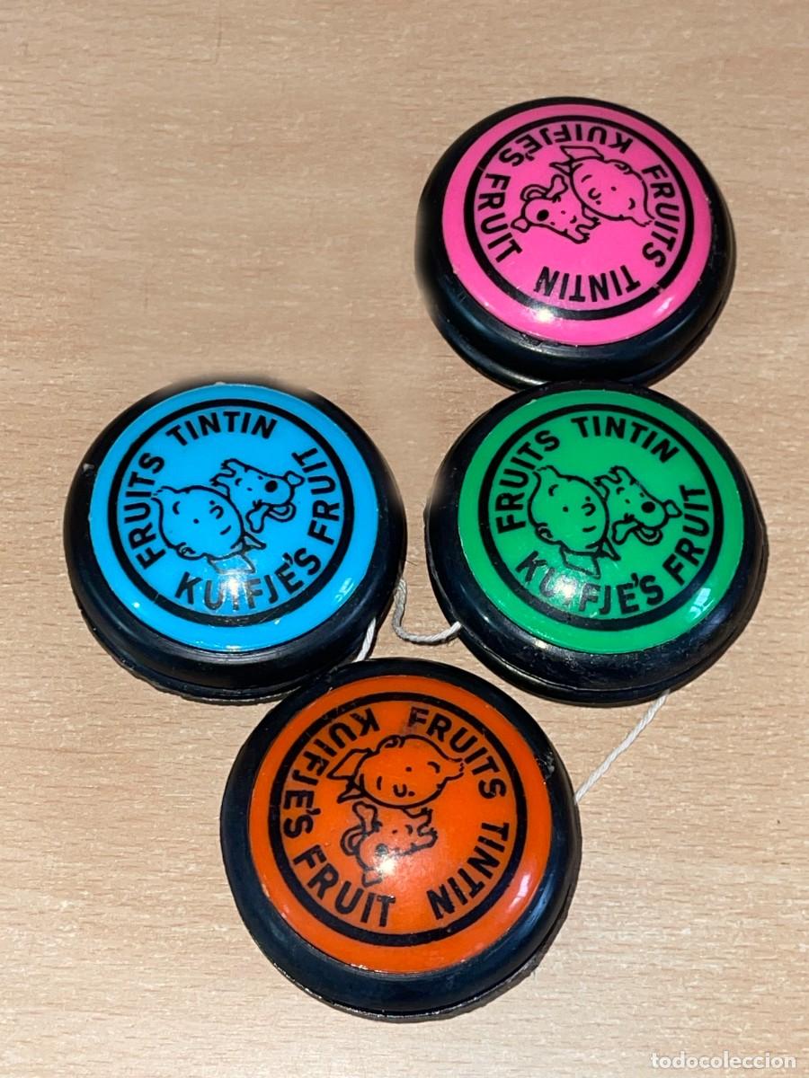C&oacute;mics: Lote 4 Yoyos yo-yos Fruits TINTIN tin tin Herg&eacute; Mil&uacute; tin-tin Hadock Tornasol Hern&aacute;ndez Fern&aacute;ndez