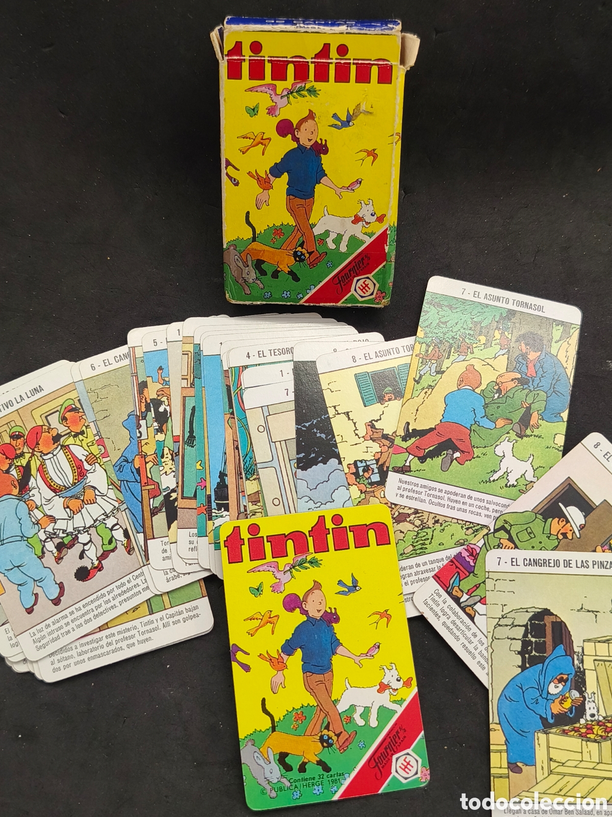 C&oacute;mics: Tint&iacute;n Juego de carta1981 Fournier