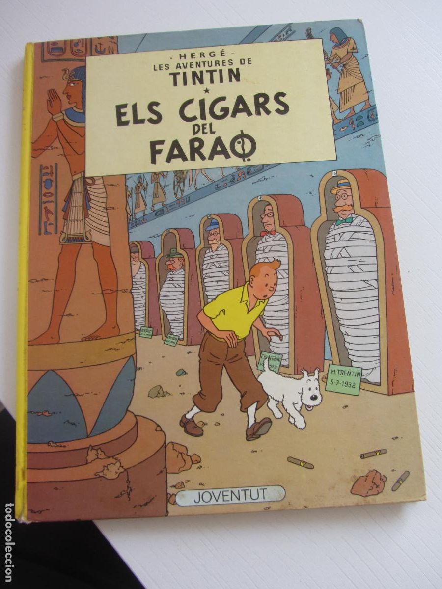 C&oacute;mics: LES AVENTURES DE TINTIN - ELS CIGARS DEL FARAO - 8&ordf; EDICIO 1986 - EDITORIAL JOVENTUT - EN CATALAN.