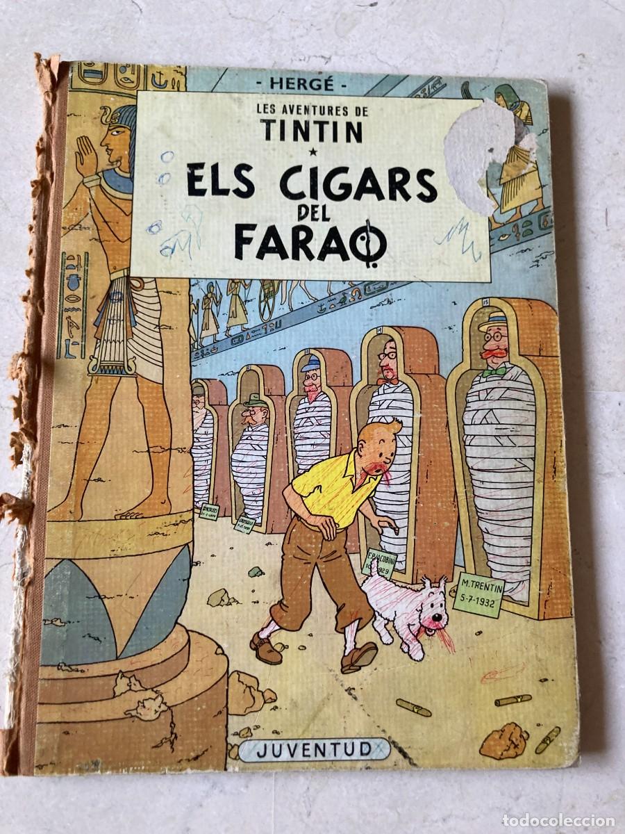 C&oacute;mics: Libro LES AVENTURES DE TINTIN - ELS CIGARS DEL FARAO / HERGE - 1&ordf; PRIMERA EDICI&Oacute;N 1964 EN CATAL&Aacute;N