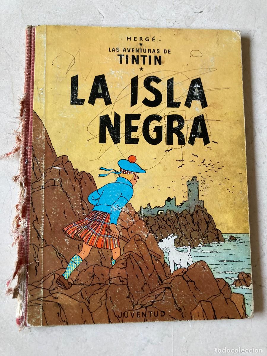 C&oacute;mics: Libro LAS AVENTURAS DE TINTIN - LA ISLA NEGRA / HERGE - 1&ordf; PRIMERA EDICI&Oacute;N ABRIL 1961 - TAPA DURA