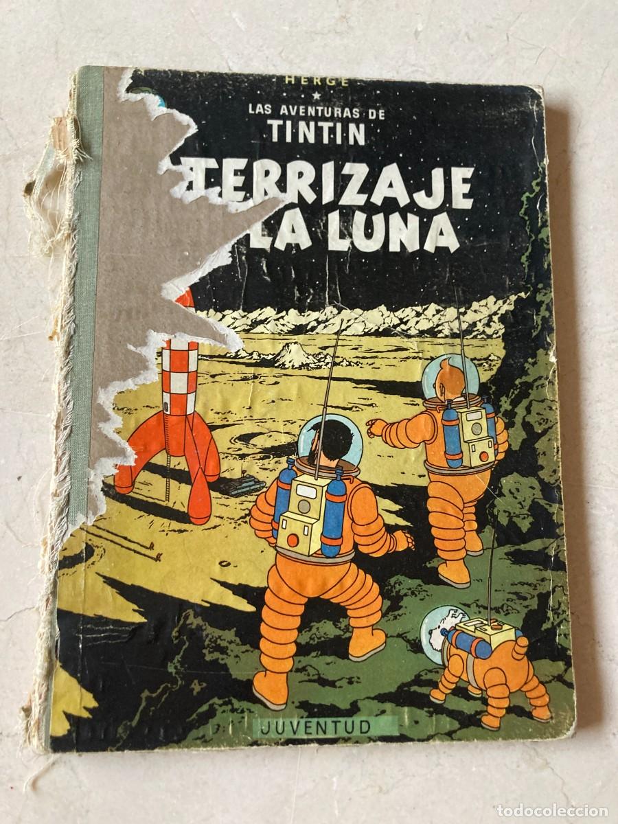 C&oacute;mics: Libro LAS AVENTURAS DE TINTIN - ATERRIZAJE EN LA LUNA / HERGE - 1&ordf; PRIMERA EDICI&Oacute;N OCTUBRE 1959